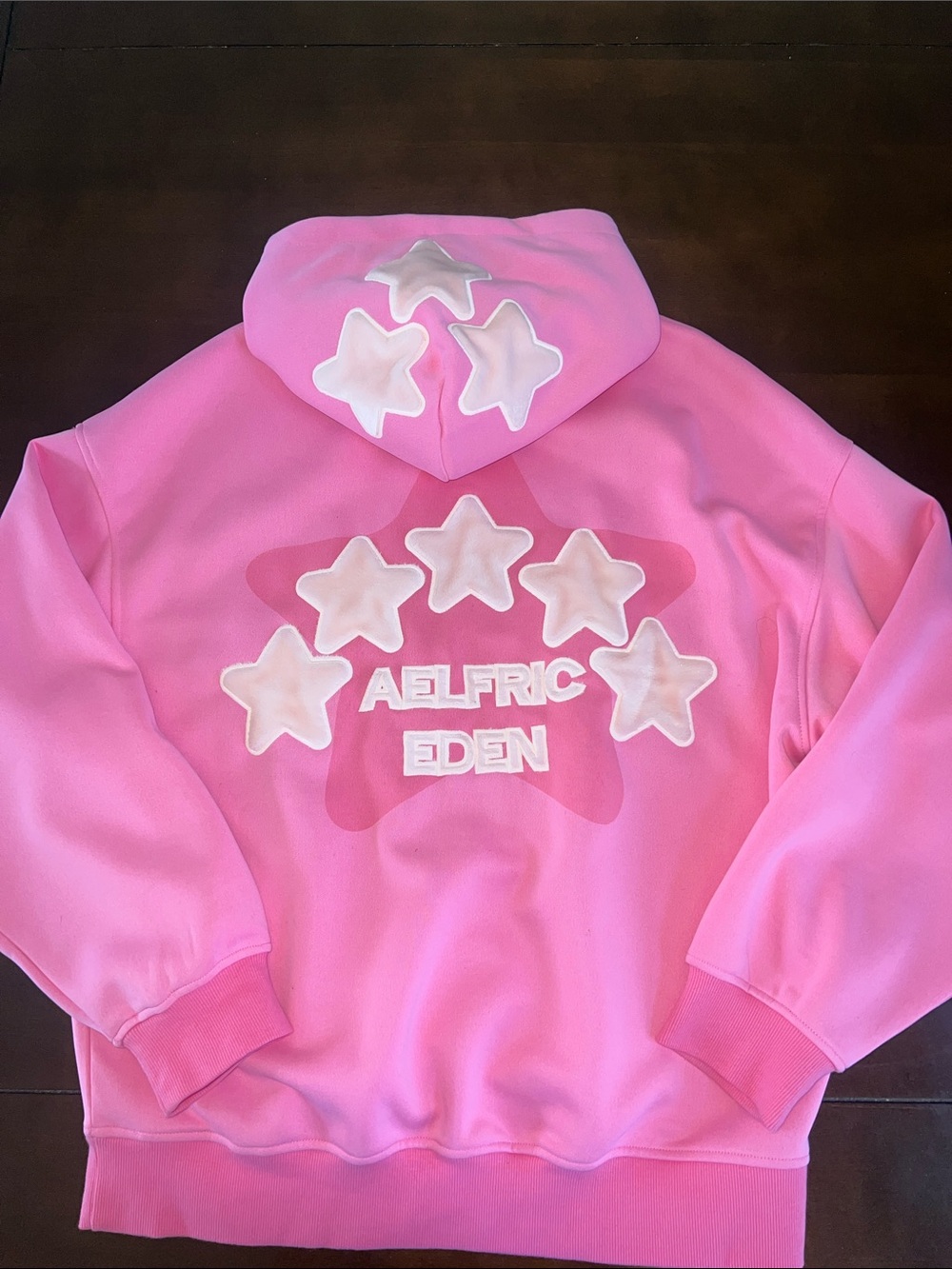 Aelfric Eden Pink Star Logo Pullover Hoodie - Picture 3 of 6
